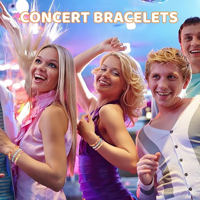 iumulinrui Friendship Bracelet Kit Concert Bracelets Merch, 5200 Pcs Clay Beads Bracelet Making Kit Tricolor Letter Bead, Jewelry Set with Pendant, DIY Craft Gifts Suitable for Beginners