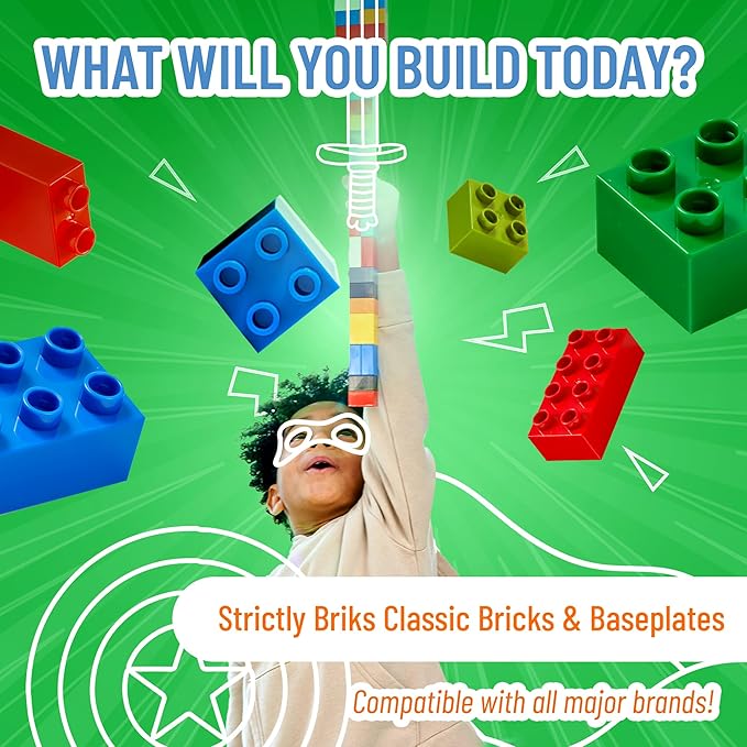 Strictly Briks Classic Bricks Starter Kit - 96 Pink 2x4 Blocks - Creative Play Set for Ages 3+ - Compatible with Major Brick Brands & Block Kits