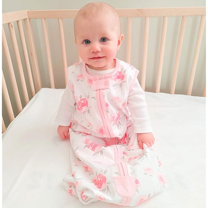 Mama Cheetah Baby Sleep Sack 0.5 TOG, Organic Cotton Baby Wearable Blanket with Two-Way Zipper, Swaddle Transition Baby Sleeping Bag for Newborn Infant Toddler Boy Girl, 12-18 Months