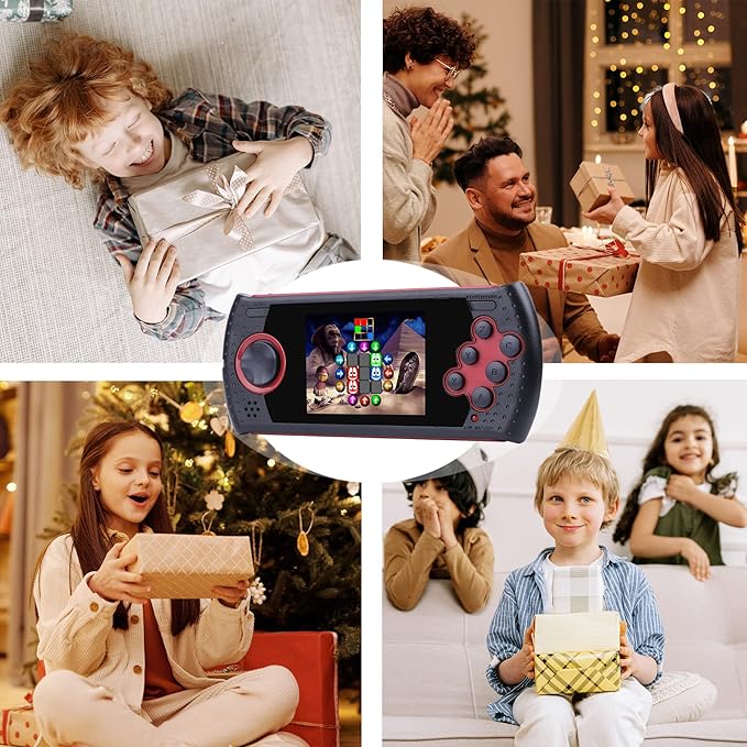 16 Bit Handheld Game for Kids Built-in 230 HD Classic Retro Video Games USB Rechargeable 3.0 Inch Childrens Travel Electronics Toys Portable Gaming Player System Gift for Boys Girls Ages 4-8-12