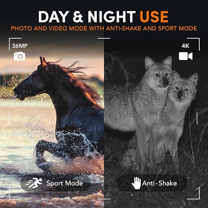 GTHUNDER Night Vision Goggles, Night Vision Binoculars – 4K UHD Video, 52MP Photos, App Remote Control, 10X Zoom, 4" HD Screen, 984ft, 7-Level IR, 4000mAh, 32GB Card – Ideal for Hunting & Security