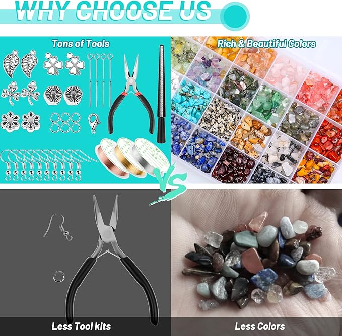 selizo Jewelry Making Kits for Adults Women with 28 Colors Crystal Beads, 1660Pcs Crystal Bead Ring Maker Kit with Jewelry Making Supplies