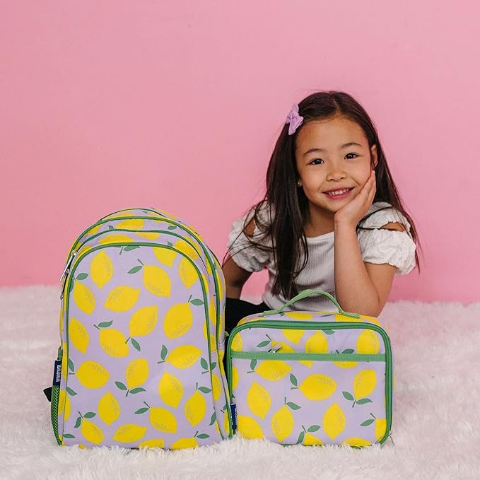 Wildkin 15-inch Kids Backpack – Durable, Padded, Adjustable for School & Travel - Lilac Lemonade
