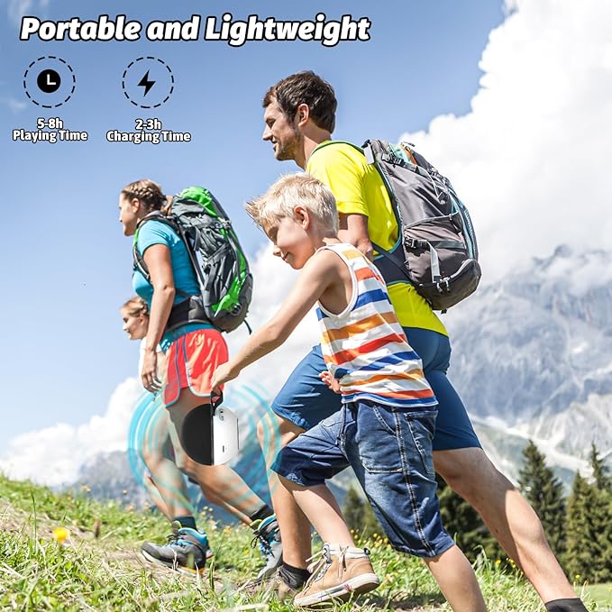 goopow Mini Karaoke Machine Speaker for Kids Adults, Portable Bluetooth Microphone Song Toys with LED Light, Best Chritmas Birthday Festival Gift for 3 4 5 6 7 8+ Year Old Girls Boys (Black-2 Mic)