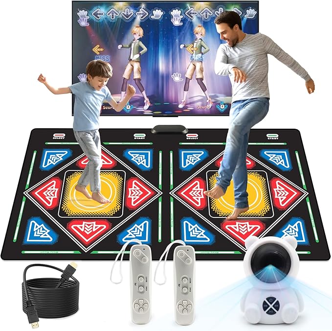 Dance Mat, Electronic Dance Mat, Double User Dance Mat with Game Controller, Non-Slip Dance Pad for Kids Adults, Christmas Birthday Gifts for Girls Boys