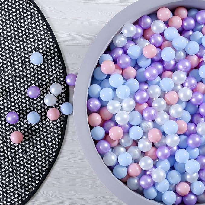 GOGOSO Ball Pits Balls for Toddlers Pack of 50 100 200 Plastics Shape Ball Non-Phthalate Non-BPA Non-Toxic 2.2-Inch Crush Proof Play Balls