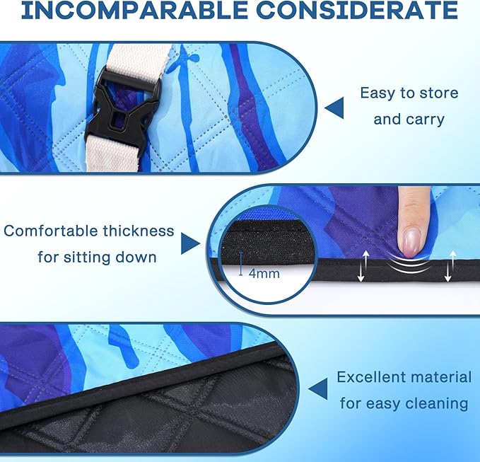 Genovega Waterproof Picnic Blanket Beach Outdoor Camping Mat Extra Large Foldable Cute Big Travel Essential Accessories Gift Park Patio Lawn Garden Grass Ground Music Festival Must Have Checkered