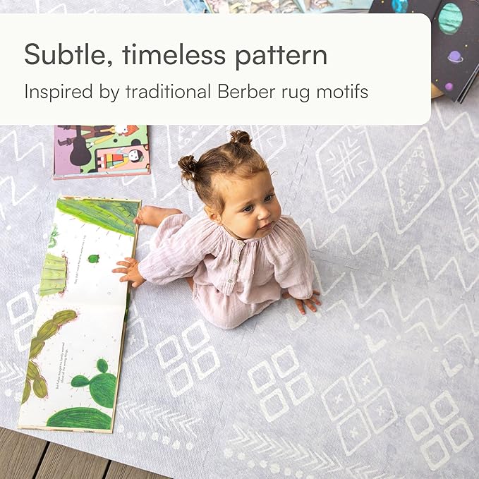 Lillefolk Baby Play Mat for Floor – 4x6ft Gray | Soft Non Toxic Premium EVA Foam Tiles for Tummy Time, Crawling & Playroom – Waterproof Interlocking Floor Mat for Babies & Toddlers (6 Tiles)