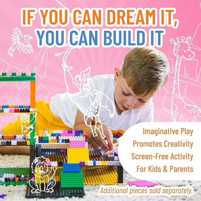 Strictly Briks Classic Bricks Starter Kit, Black, 96 Pieces, 2x3 Studs, Building Creative Play Set for Ages 3 and Up, 100% Compatible with All Major Brick Brands