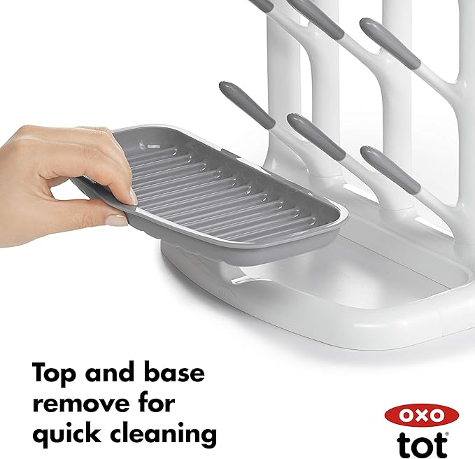 OXO Tot Space-Saving Bottle Drying Rack, Baby Bottle Organizer for Countertop