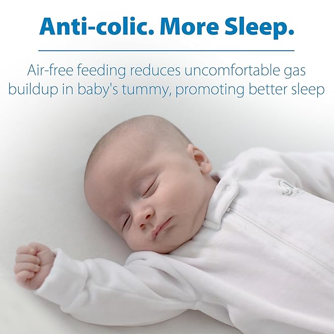 Dr. Brown’s Natural Flow® Anti-Colic Options+™ Narrow Baby Bottles 8 oz/250 mL, with Level 1 Slow Flow Nipple, 3 Pack, Purple, 0m+