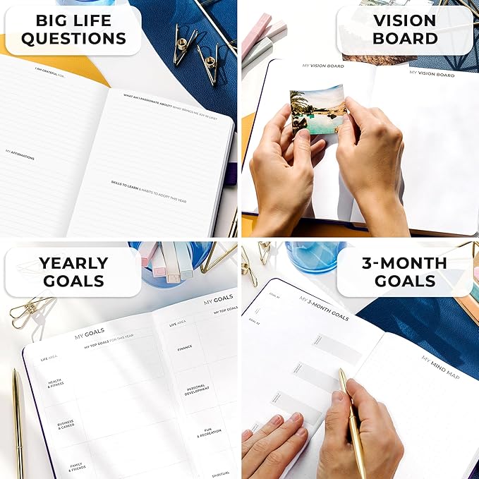 Clever Fox Planner Premium Edition – Undated Luxurious Weekly & Monthly Planner to Increase Productivity and Hit Your Goals – Organizer – Start Anytime, A5, Lasts 1 Year, Purple (Weekly)