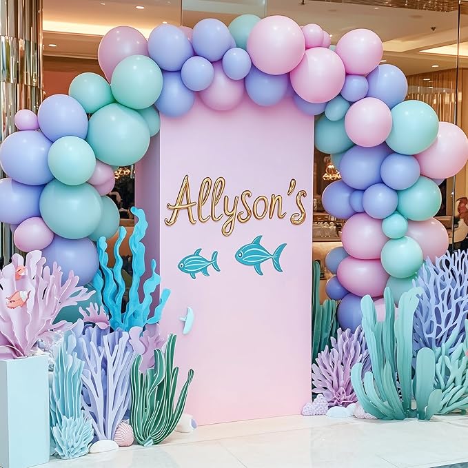 RUBFAC 129pcs Pastel Pink Balloons Different Sizes 18 12 10 5 Inches for Garland Arch, Light Pink Balloons for Birthday Valentine's Day Baby Shower Gender Reveal Wedding Party Decoration