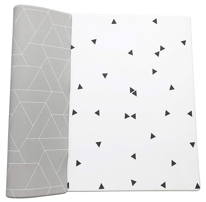 LITTLE Bot Ofie Mat, Soft Reversible Foam Baby Play Floor mat, Waterproof, 6.5 ft x 4.5 ft, Durable and Non-Toxic (Zen line, Large)