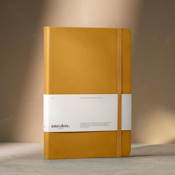 Anecdote 2026 Planner: A Monthly, Weekly & Daily Planner 2026 for Planning Your Success - A5 Size Hardcover Start Anytime and Achieve your Goals - Mustard
