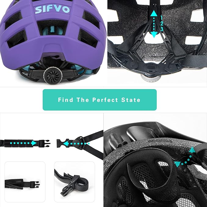 Kids Bike Helmet, SIFVO Kids Helmet 8+ Boys and Girls Bike Helmet with Cool Visor, Bike Helmets for Kids, Youth Bike Helmet Kids Mountain Bike Helmet Lightweight and Sturdy【55-58cm】
