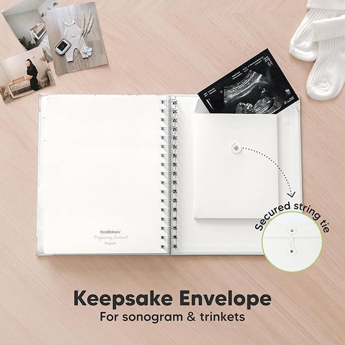 Pregnancy Journal for First Time Moms Gifts - 90 Pages Hardcover Pregnancy Memory Book, Beautiful & Cute Baby Book Keepsake, Ultrasound Baby Scrapbook, Mom To Be Gift (Frost)