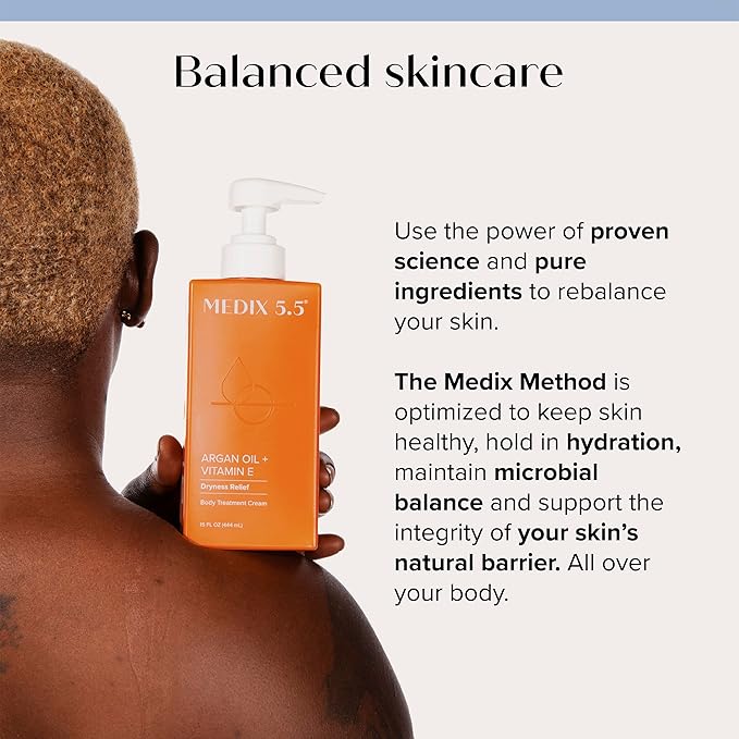Medix 5.5 Retinol Body Lotion + Argan Oil Cream 2PC Skin Care Set Body & Face Moisturizer | Firming Body Lotion Bundle Reduces Look Of Wrinkles, Cellulite, Crepey Skin, & Uneven Skin Tone, 2PC
