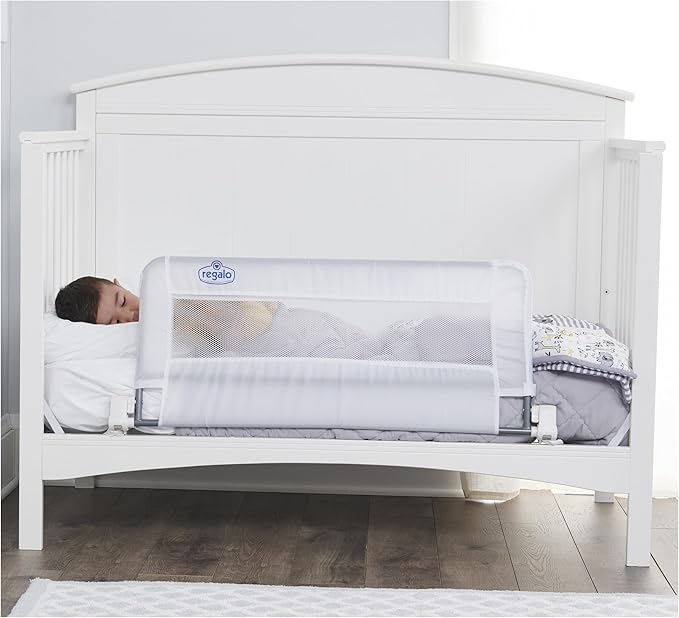 Regalo Swing Down Crib Rail, with Reinforced Anchor Safety System