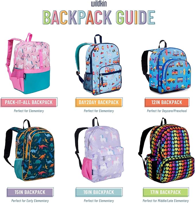 Wildkin ECO rPET Kids Backpack – Recycled, Padded, Adjustable for School & Travel – Blue Stripes