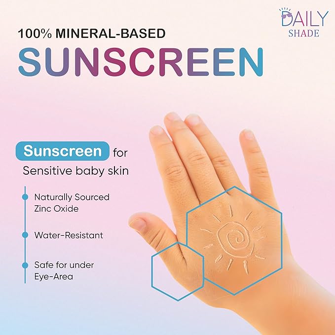 Babe Shade Kids Tinted Mineral Sunscreen for Face with SPF 30 - Non-Nano Zinc, Reef Safe, Travel Size Water Resistant & Hypoallergenic Skin Care Formula for All Types of Skin Tone - Pack 3
