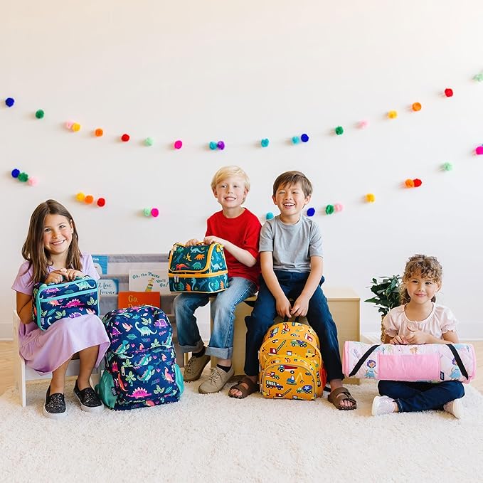 Wildkin 16-inch Kids Backpack – Durable, Padded & Spacious School Bag for Boys & Girls - Dinosaur Land