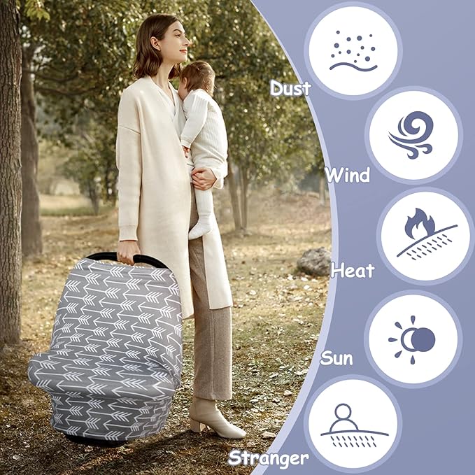 Yoofoss Nursing Cover Breastfeeding Scarf - Baby Car Seat Covers, Infant Stroller Cover, Carseat Canopy for Girls and Boys