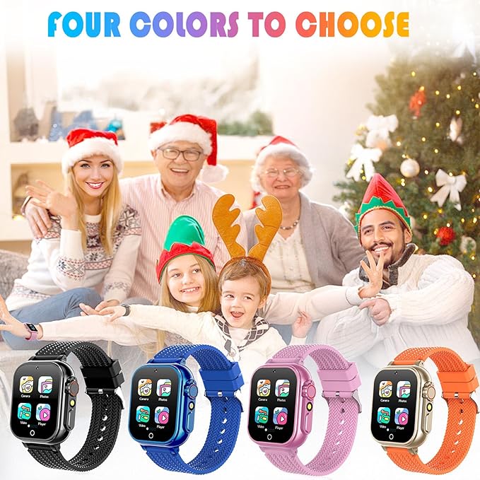 Goodatech Kids Smart Watch for Boys Girls, 1.54'' Smartwatch with 26 Puzzle Games,HD Camera,Video Music Player,Pedometer,Flashlight,Audio Book etc., Aluminum Case and Sport Band (Pink)