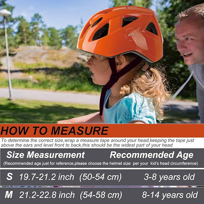 Kids Bike Helmet,2 Sizes Adjustable for Youth Child Boys & Girls Ages 3-5-8-14,Ventilation and Multi-Sport for Bicycle Scooter Skate