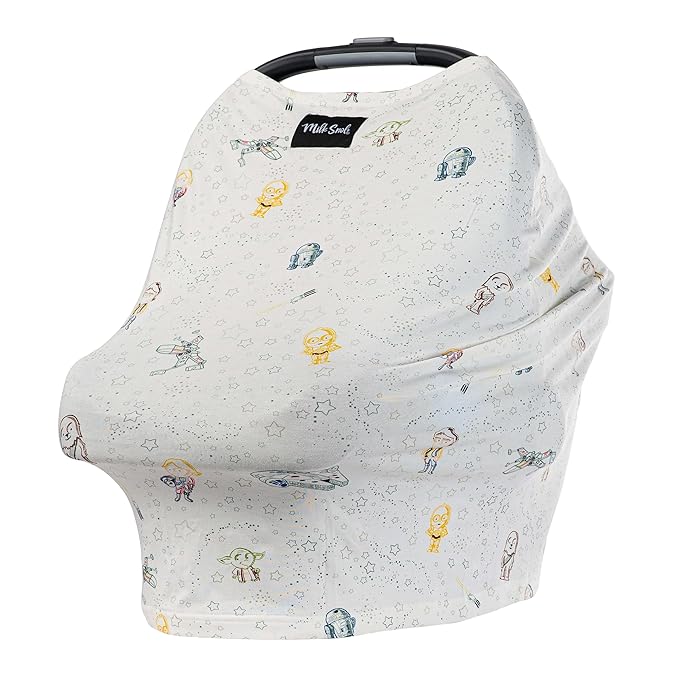Milk Snob ORIGINAL Star Wars 5-in-1 Cover, Little Galaxy, Added Privacy for Breastfeeding, Baby Car Seat, Carrier, Stroller, High Chair, Shopping Cart, Lounger Canopy - Newborn Essentials, Nursing Top
