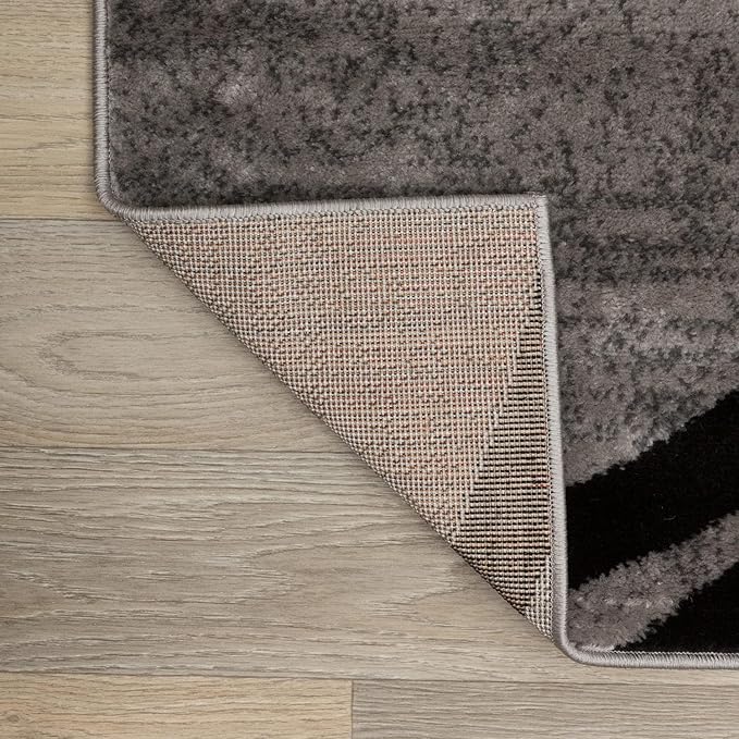 Rugshop Modern Wavy Circles Design Area Rug 7' 10" x 10'2" Gray
