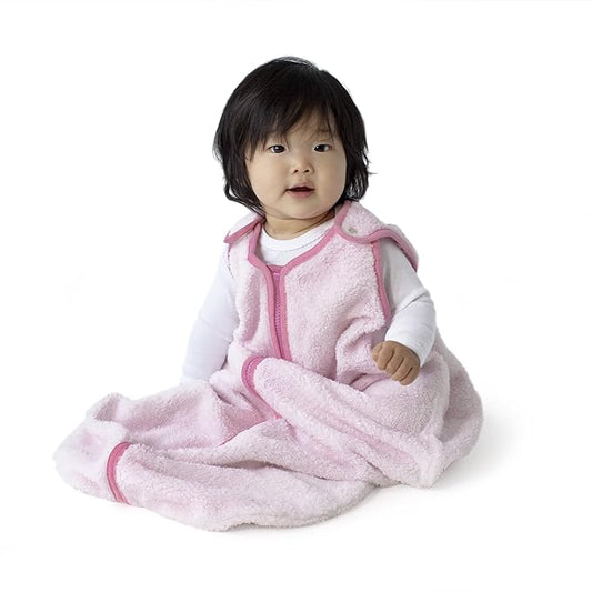 baby deedee Sleep Nest Teddy Baby Sleeping Bag, Pink, Small (0-6 Months)