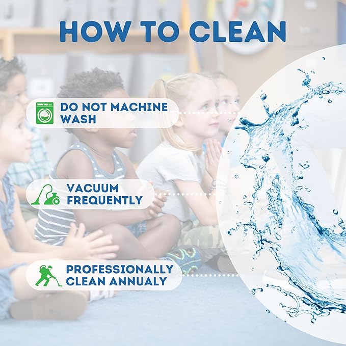 Genki - Kids Rugs for Playroom - ABC Learning Area Rug for Play Room, Classroom, Kindergarten, and Preschool - Kid Alphabet Educational Carpet for Childrens and Toddler Mat - Non Slip | 3'3"x4'11"