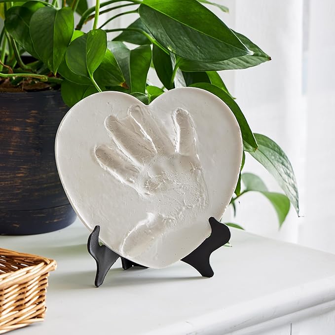 C.R. Gibson 3 Piece Baby Handprint & Footprint Kit, 6.5" x 6.25", Heart First