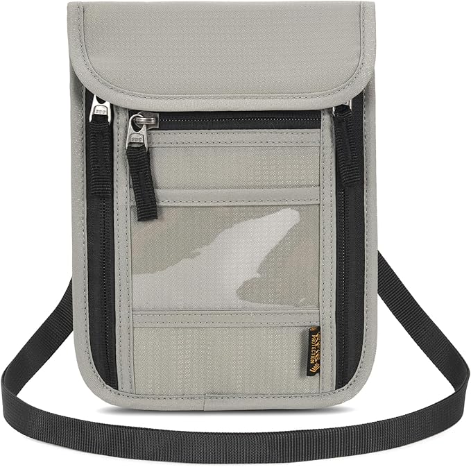 Neck Wallet Lightweight RFID Blocking Waterproof Travel Pouch for Women Men