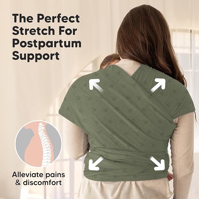 KeaBabies Baby Wrap Carrier - All in 1 Original Baby Carrier Newborn to Toddler Sling, Easy to Wear, Hands Free Bonding, Lightweight, Breathable Infant Wraps (Forest)