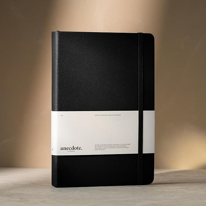 Anecdote 2026 Planner: A Monthly, Weekly & Daily Planner 2026 for Planning Your Success - A5 Size Hardcover Start Anytime and Achieve your Goals - Black