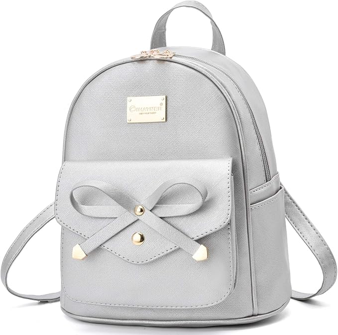 I IHAYNER Girls Bowknot Cute Leather Backpack Mini Backpack Purse for Women