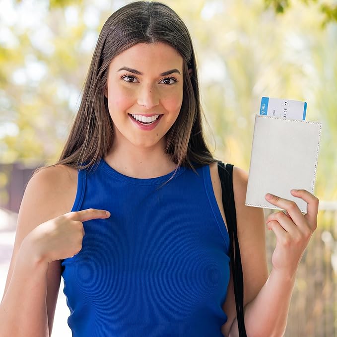 HIFA Leather Passport Holder, Handmade Passport Cover with Card and Ticket Slot - Genuine Leather, Elegant Design, Easy Access - Passport Case, Passport Wallet, Passport Holder