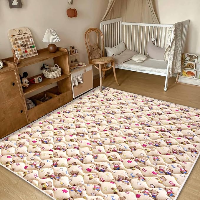 Baby Play Mat - 6ft X 4ft,Premium Thicker Foam One-Piece Crawling Mat, Machine Washable, Extra Large Anti-Slip Activity Playmat for Babies, Toddlers & Infants