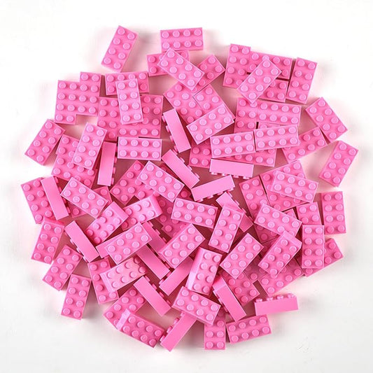 Strictly Briks Classic Bricks Starter Kit - 96 Pink 2x4 Blocks - Creative Play Set for Ages 3+ - Compatible with Major Brick Brands & Block Kits