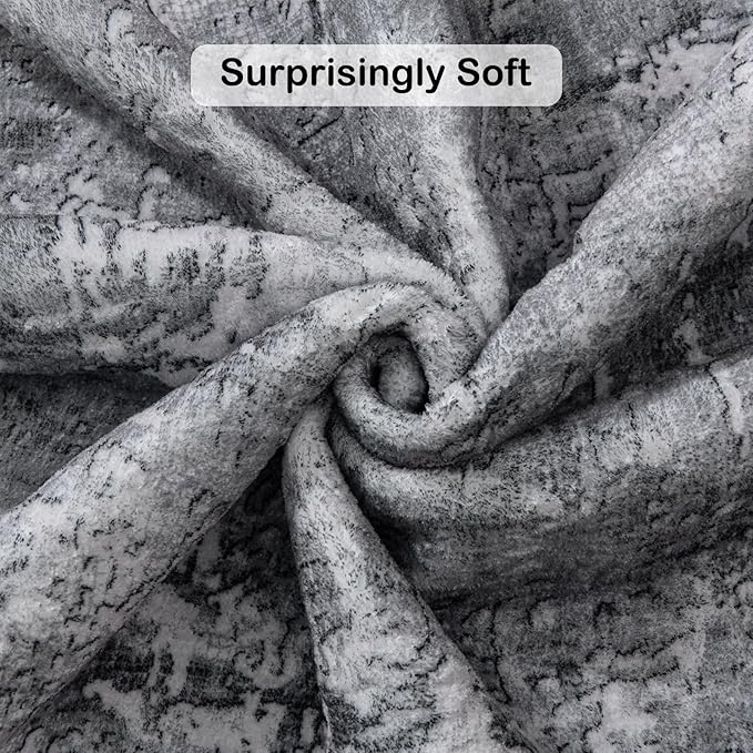 Kelarea Living Room Rug, 6x9 Area Rug Modern Abstract Washable Rugs, Black Non Slip Low Pile Carpet, Stain Resistant Large Rugs for Bedroom, Dining Room, College Dorm, Home Office