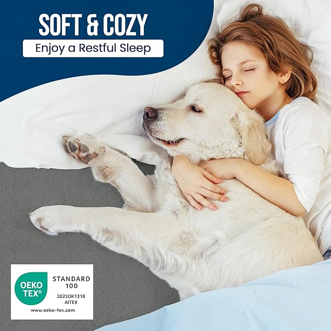 Utopia Bedding Waterproof Mattress Protector Twin Size, Premium Terry Mattress Cover 200 GSM, Breathable, Fitted Style with Stretchable Pockets (Gray)