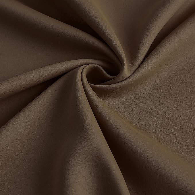 KEQIAOSUOCAI Blackout Curtains 84 Inches Long, Pinch Pleated Window Room Darkening Curtain Panels Drapery for Home, Hotel, Office, 40" W x 84" L, Set of 2, Chocolate Brown