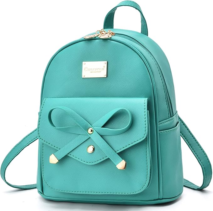 I IHAYNER Girls Bowknot Cute Leather Backpack Mini Backpack Purse for Women
