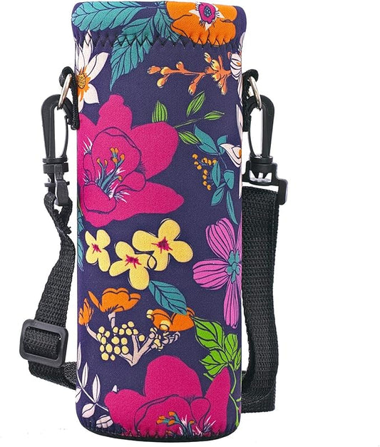 AUPET Water Bottle Bag Carrier,24oz/32oz Insulated Neoprene bottle Sling Holder Case Pouch Cover for 1000ML/750ML Bottles with Shoulder Strap for walking