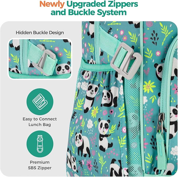 Choco Mocha Butterfly Backpack for Girls, Elementary School Backpack for Girls Ages 6-8 Kids Kindergarten Backpack Bookbag 17 Inch with Chest Strap, Green
