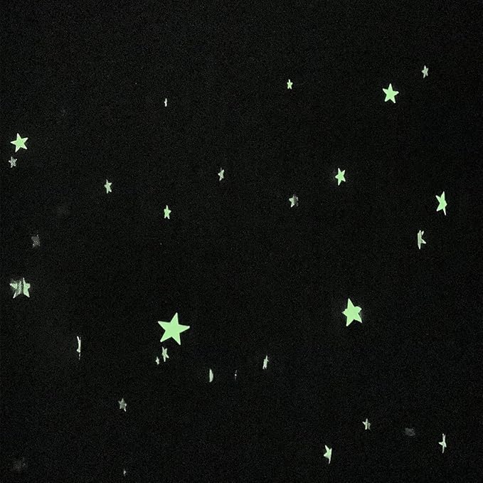 BCBYou Bed Canopy Mosquito Net with Fluorescent Stars Glow in Dark for Baby, Kids, and Adults, for Cover The Baby Crib, Kid Bed, Girls Bed Or Full Size Bed (Light Blue)