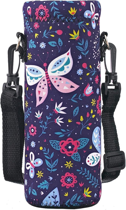 AUPET Water Bottle Bag Carrier,24oz/32oz Insulated Neoprene bottle Sling Holder Case Pouch Cover for 1000ML/750ML Bottles with Shoulder Strap for walking