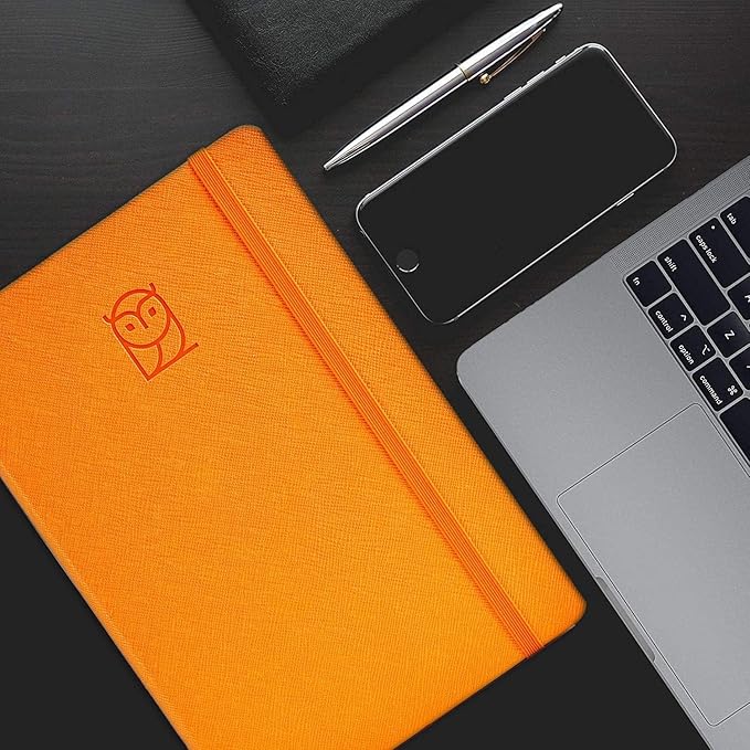 Undated Daily Planner – 3-Month A5 Productivity Organizer with Full Page Per Day, Hourly Schedule, Goal Setting, Habit Tracker, Weekly & Monthly Pages – Hardcover Time Management Notebook (Orange)